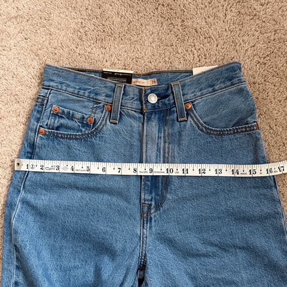 Levi's Medium Blue High-Rise Wide Leg Jeans - Picture 5 of 7